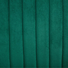 Viva Forever Set of 2 Green Velvet Dining Chairs-Art Deco Design with Gold Metal Legs