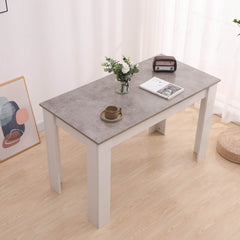 Dining Table Rectangular Wooden 120M-Grey&White