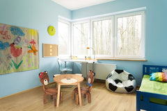 Children's furniture Set Bear Table and 2 Chairs -natural wood handmade and solid build