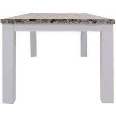 Plumeria Dining Table 225cm Solid Acacia Wood Home Dinner Furniture -White Brush