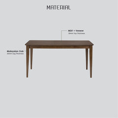 Allergo Dining Table 150cm Timber Dining Table - Natural