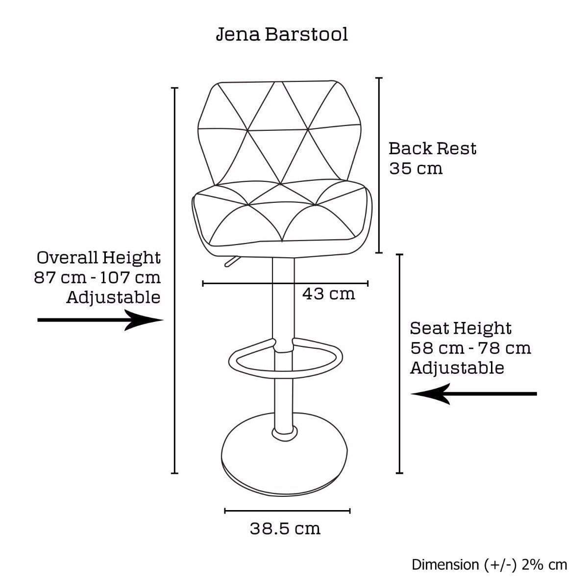 2 X Jena Barstools - BSR
