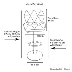 2 X Jena Barstools - BSR