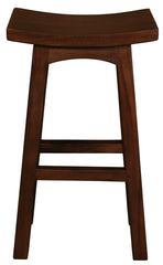 Tokyo Wooden Backless Kitchen Bar Stool – Mahogany