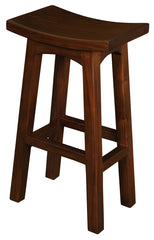 Tokyo Wooden Backless Kitchen Bar Stool – Mahogany