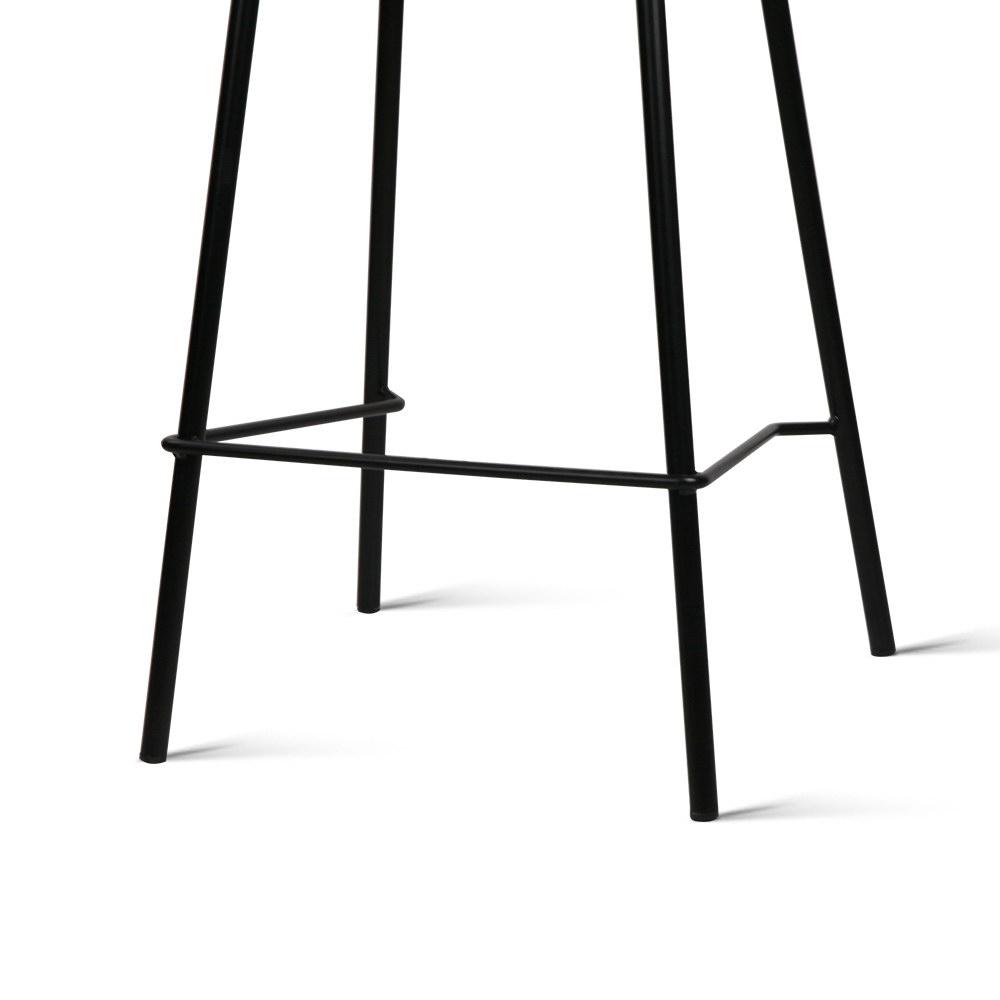 Set of 4 Kitchen Bar Stools Bar Stool Chairs Metal Black Barstools - BSR