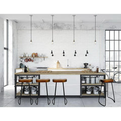 Set of 4 Vintage Tractor Bar Stools Retro Bar Stool Industrial Chairs Black 75cm - BSR