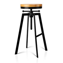 Adjutable Height Swivel Bar Stool - Black - BSR