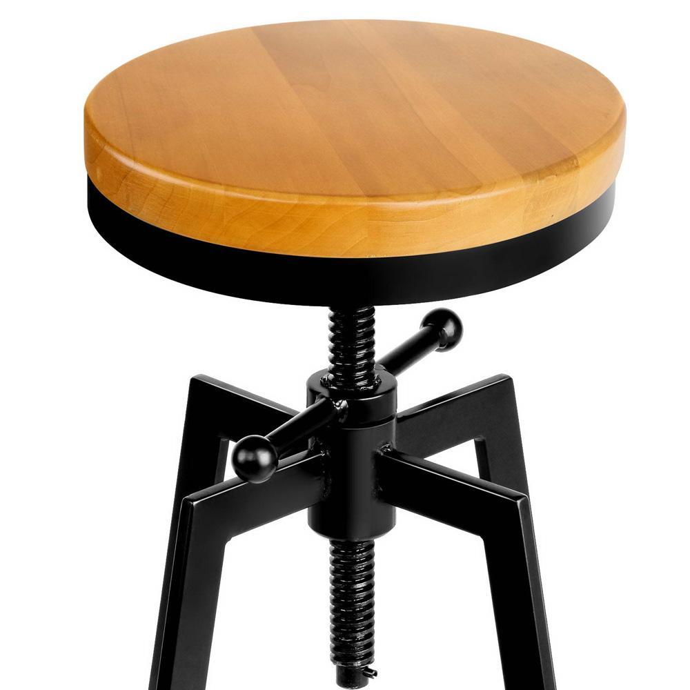 Adjutable Height Swivel Bar Stool - Black - BSR