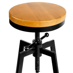 Adjutable Height Swivel Bar Stool - Black - BSR