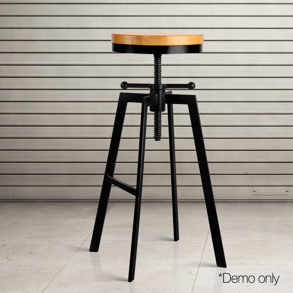 Adjutable Height Swivel Bar Stool - Black - BSR