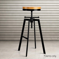 Adjutable Height Swivel Bar Stool - Black - BSR