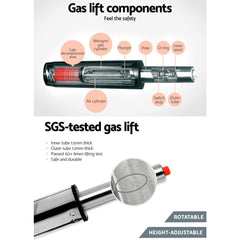 Bar Stools Accent Chairs Kitchen Bar Stool Swivel Gas Lift PU Leather Black - BSR