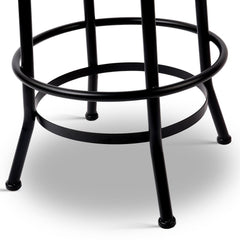 Rustic Industrial Round Bar Stool - BSR