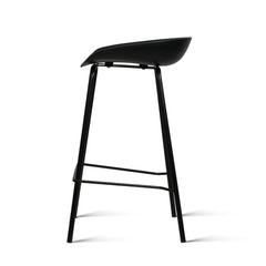 Set of 2 Metal Bar Stools - Black - BSR