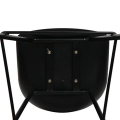 Set of 2 Metal Bar Stools - Black - BSR