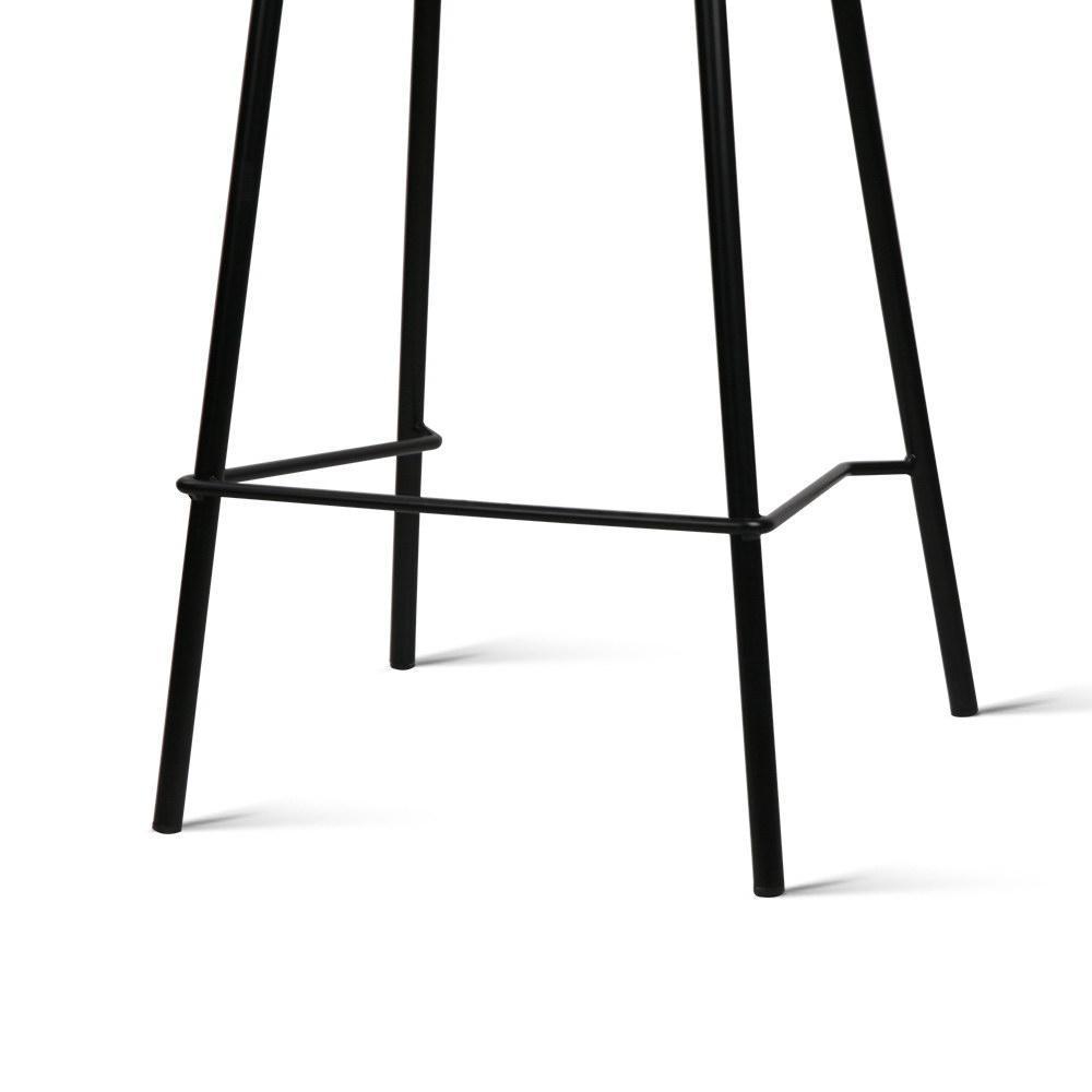 Set of 2 Metal Bar Stools - Black - BSR