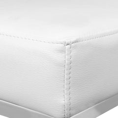 Set of 2 PU Leather Backless Bar Stools - White - BSR