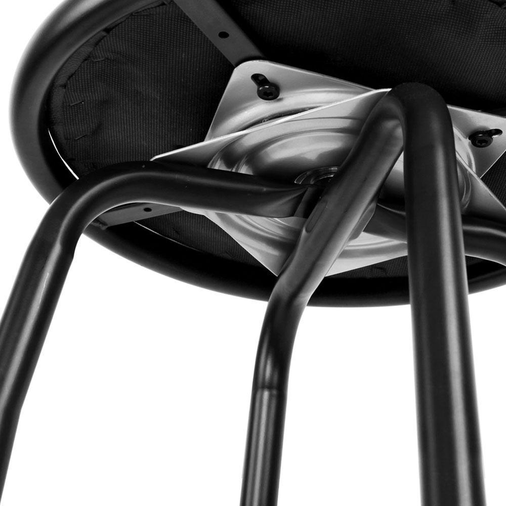 Set of 2 PU Leather Bar Stools - Black - BSR