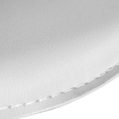 Set of 2 Gas Lift Bar Stools Swivel Chairs PU Leather Chrome White - BSR