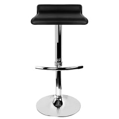 Set of 2 PU Leather Bar Stools - Black - BSR