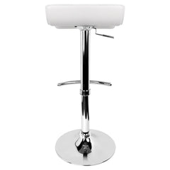 Set of 2 PU Leather Bar Stools - White - BSR