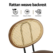 Raye PU Leather Bar Stool Set of 2 – Brown