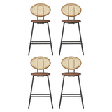 Artiss 4x Bar Stools PU Leather Stools Brown