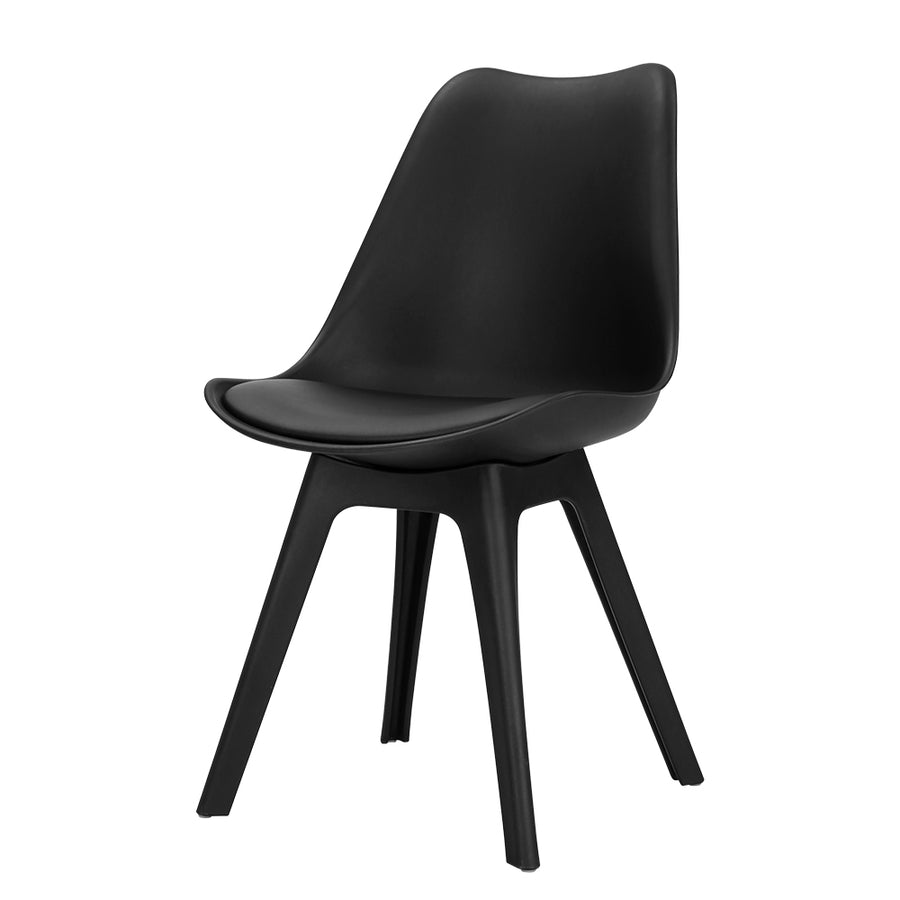 Otis PU Leather Dining Chair Set of 4 – Black