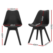 Otis PU Leather Dining Chair Set of 4 – Black
