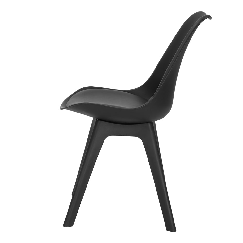 Otis PU Leather Dining Chair Set of 4 – Black