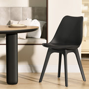 Otis PU Leather Dining Chair Set of 4 – Black
