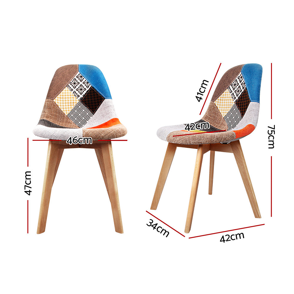 Oxford Fabric Dining Chair Set of 2