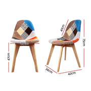 Oxford Fabric Dining Chair Set of 2
