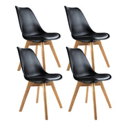 Quincy PU Leather Dining Chair Set of 4 – Black