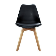 Quincy PU Leather Dining Chair Set of 4 – Black