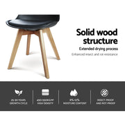 Quincy PU Leather Dining Chair Set of 4 – Black