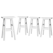Baden Wooden Backless Kitchen Bar Stool Set of 4 – White — image 3