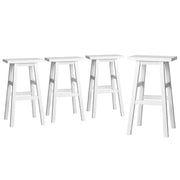 Baden Wooden Backless Kitchen Bar Stool Set of 4 – White — image 1