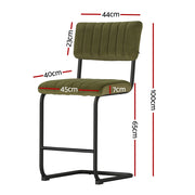 Orman Velvet Bar Stool Set of 2 – Green