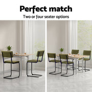 Orman Velvet Bar Stool Set of 2 – Green