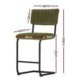 Artiss 4x Bar Stools Velvet Chairs Green