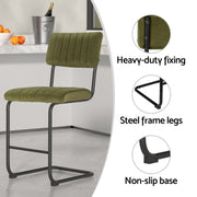 Orman Velvet Bar Stool Set of 4 – Green