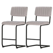 Orman Velvet Bar Stool Set of 2 – Grey