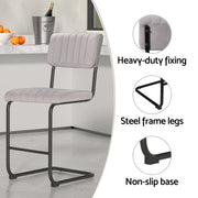 Orman Velvet Bar Stool Set of 2 – Grey