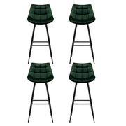 Audrey Velvet Bar Stool Set of 4 – Green