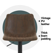 Bayside Fabric Gas-Lift Swivel Bar Stool Set of 4 – Brown
