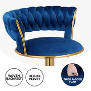 Vivien Velvet Gas-Lift Swivel Bar Stool Set of 4
