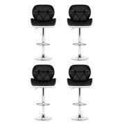 Jorn PU Leather Gas-Lift Swivel Bar Stool Set of 4 – Black & White