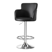 Reeve PU Leather Gas-Lift Swivel Bar Stool – Black — image 1